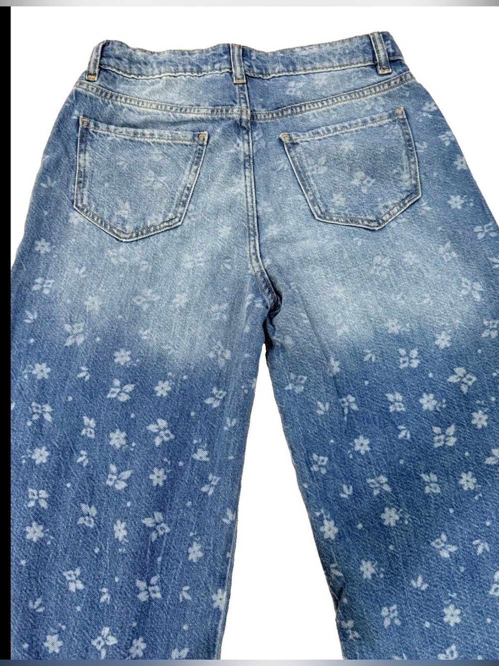 Thereabouts Girls Size 14 High Rise Extra Wide Leg Floral Jeans NWT in floral - Picture 4 of 8